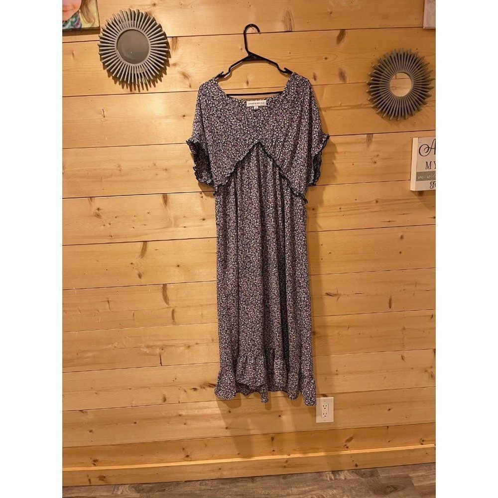 Emma & Michele Dolman Sleeve Empire Waist Maxi Dress Large